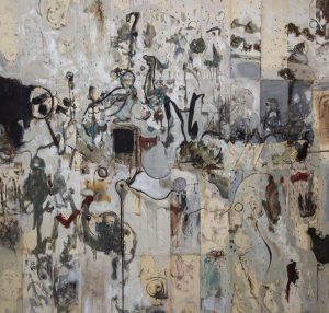 Mostra Ignazio Schifano_ (11) PROMENADE DES ANGLAIS 2016 OLIO SU TELA 200X200 CM