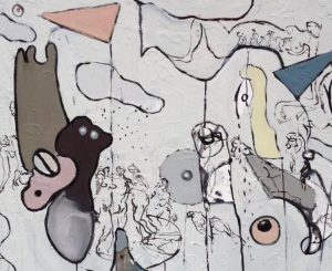 Mostra Ignazio Schifano_ (4) ELEMENTI OLIO SU TELA 120X100 CM ANNO 2017