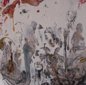 Mostra Ignazio Schifano_ (8) IMMAGINARE L'INIMAGINABILE OLIO SU TELA 2017 200X200CM