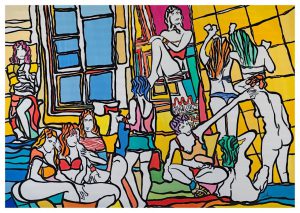 Francesco Anastasi_Le puttane_2017_acrilico su tela_2.60x1.20