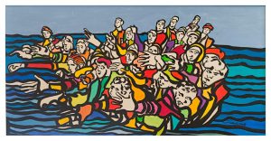 Francesco Anastasi_Migranti_2016_acrilico su tavola_45x60