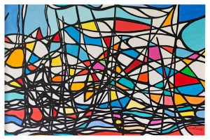 Francesco Anastasi_Pesci di Favignana_2016_acrilico su tela_140x140