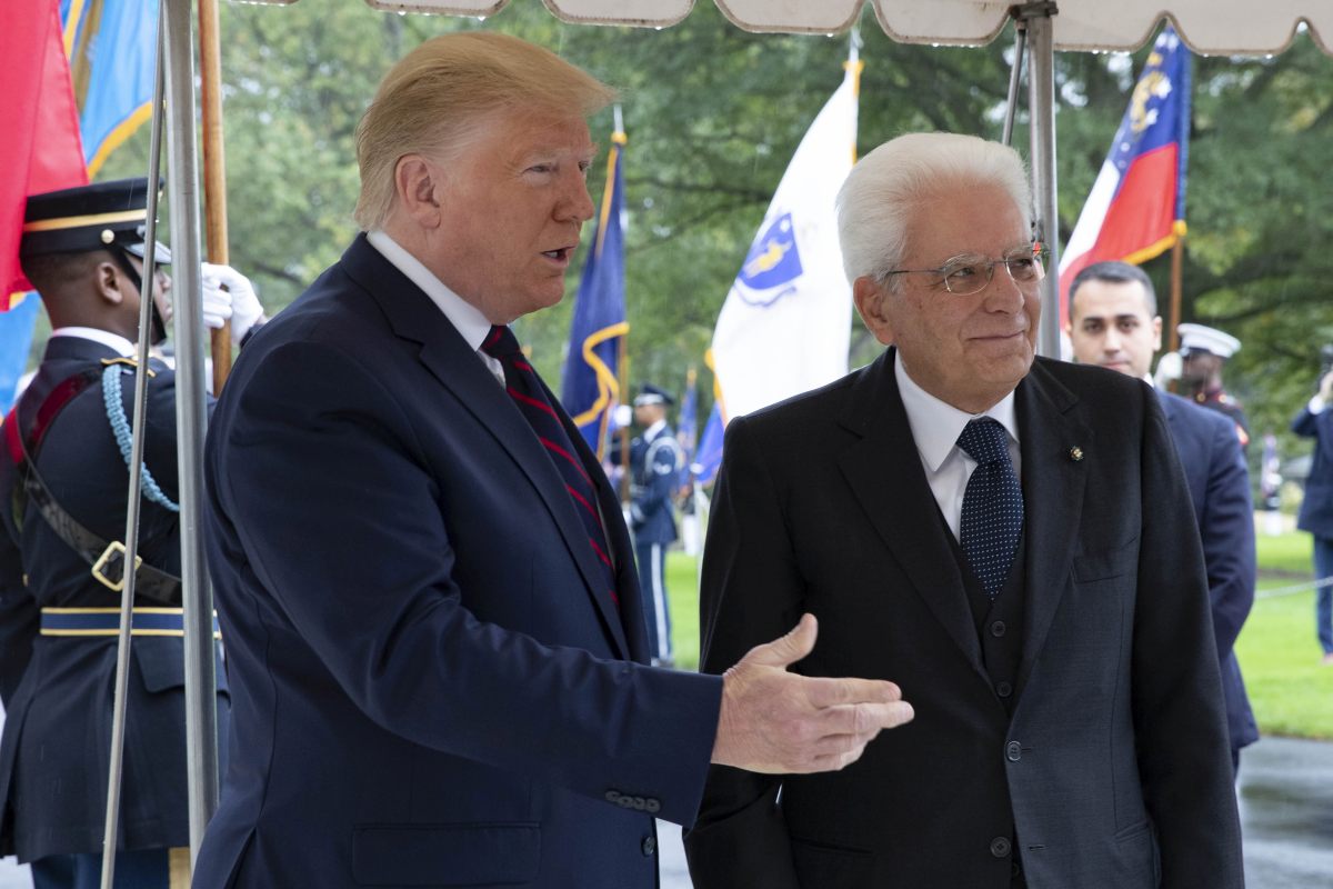 INCONTRO DEL PRESIDENTE MATTARELLA CON IL PRESIDENTE TRUMP