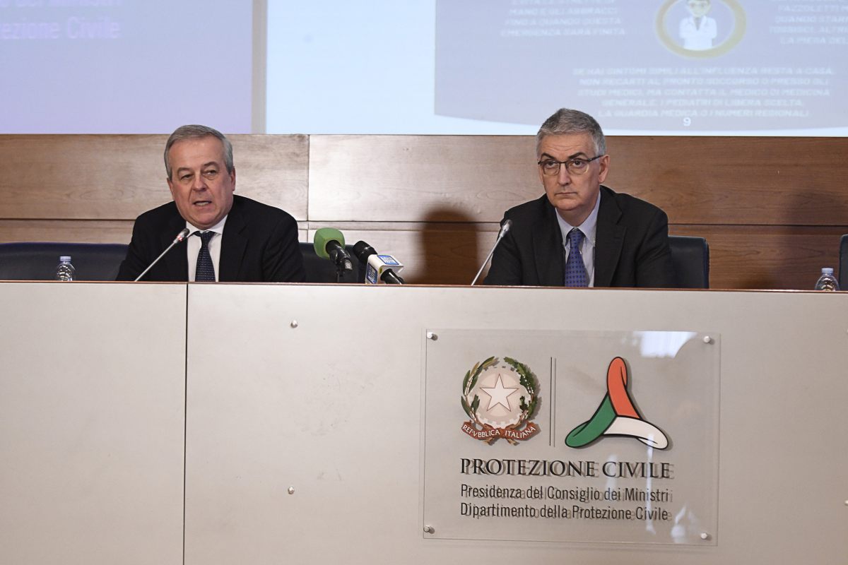 CONFERENZA STAMPA PROTEZIONE CIVILE EMERGENZA CORONAVIRUS