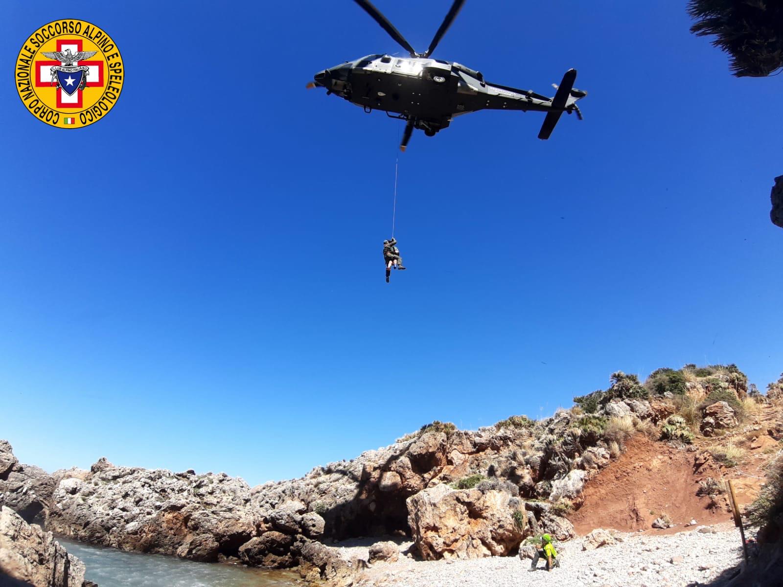 Soccorso Alpino e Speleologico Siciliano nella riserva dello Zingaro