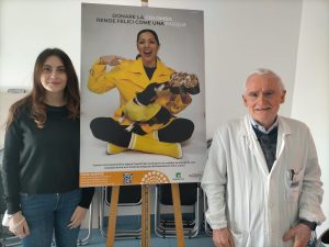 Da sx Federica Giadone e il professore Aurelio Maggio