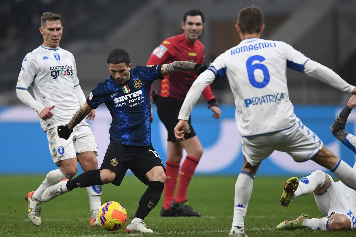 L’Inter ai quarti di Coppa Italia, battuto l’Empoli dopo 120′