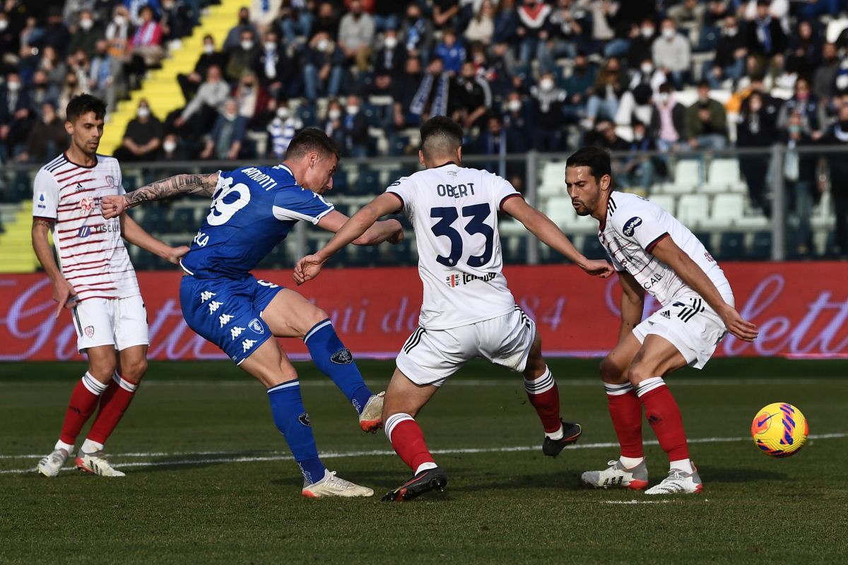 Pavoletti salva il Cagliari, a Empoli finisce 1-1