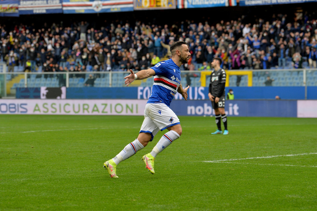 Doppietta di Quagliarella, Sampdoria batte Empoli 2-0