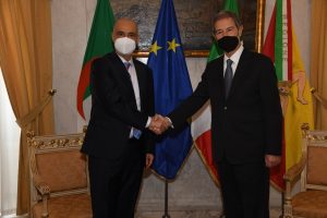 Musumeci e l'ambasciatore d'Algeria