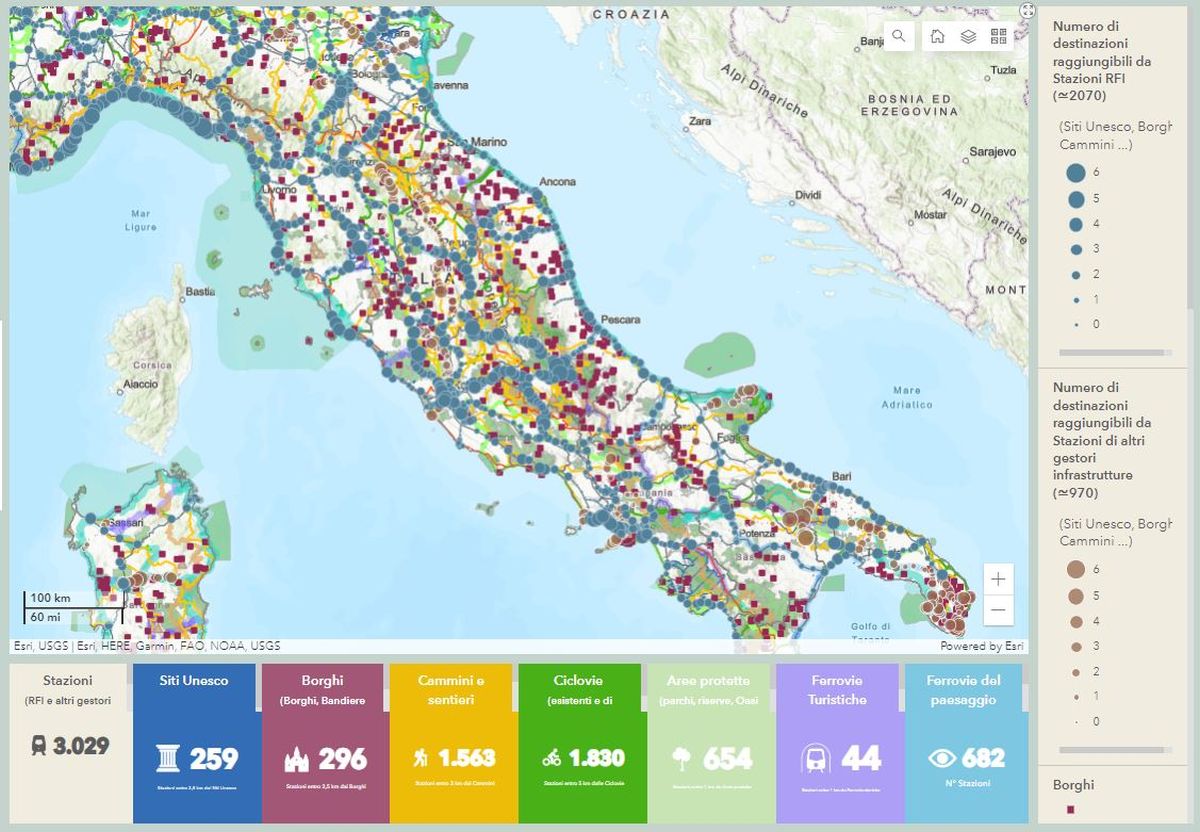 On line l’Atlante della Mobilità Dolce di Rfi e Amodo