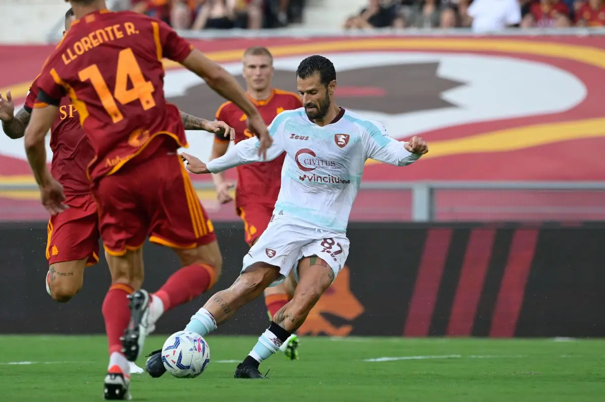 Doppiette di Belotti e Candreva, Roma-Salernitana 2-2