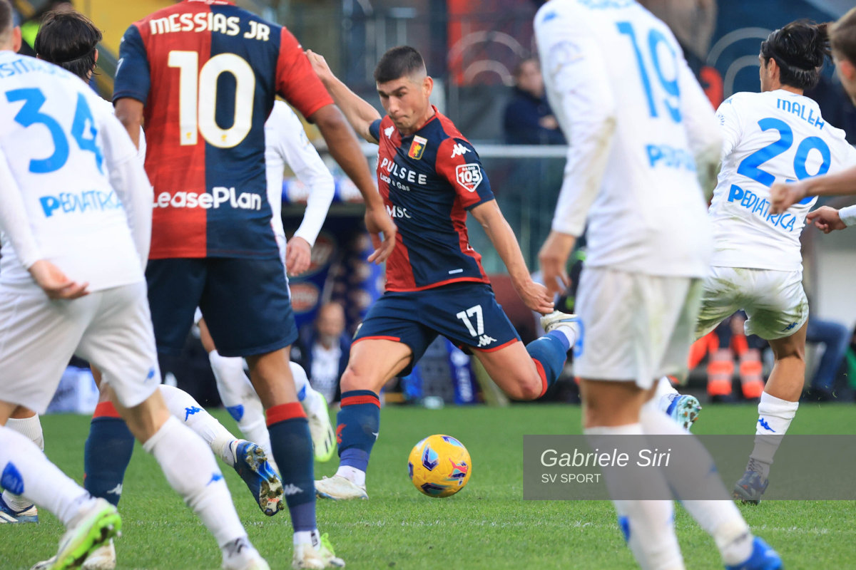 Genoa-Empoli 1-1, Cancellieri risponde a Malinovskyi