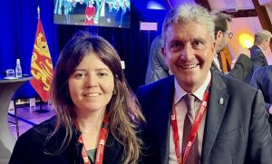 l'assessore Alessandro Anello con Bianca Longobardi, console d'Italia a Parigi