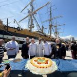 La nave scuola Amerigo Vespucci accolta a Palermo con “Il Piatto Rotto” e una cassata di 60 chilogrammi