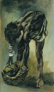 Renato Guttuso, Zolfatarello ferito, olio su carta intelata, Galleria Nazionale d'Arte Moderna e Contemporanea, Roma