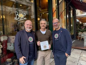 da sinistra Giovanni Callea, Presidente Fondazione Made in Sicily, Dario Bisso Bisso Bistrot, Quattro canti Palermo, Davide Morici, Vice Presidente Fondazione Made in Sicily_2