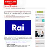 Bando Rai per le agenzie di stampa, Figec “Non garantisce pari opportunità”