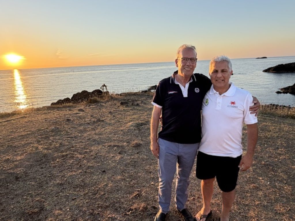 Il sindaco di Ustica Salvatore Militello e il direttore dell'AMP Davide Bruno