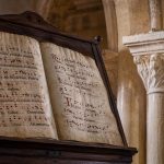 Antico spartito di canto gregoriano