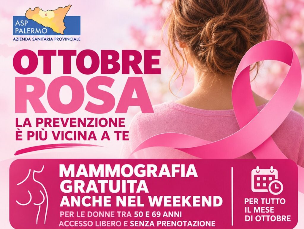 Locandina Ottobre rosa Asp di Palermo